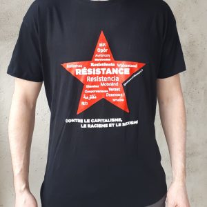 T-shirt "Résistance contre le capitalisme, le racisme et le sexisme"