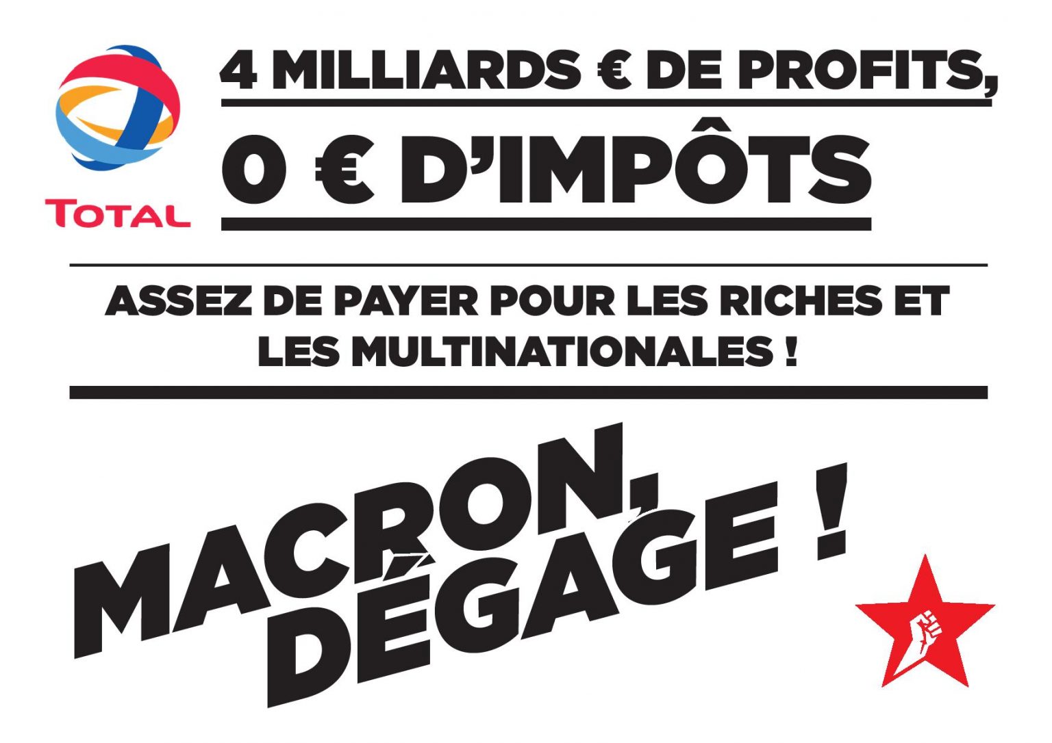 Affiche Macron dégage ! (Novembre 2018) Gauche révolutionnaire